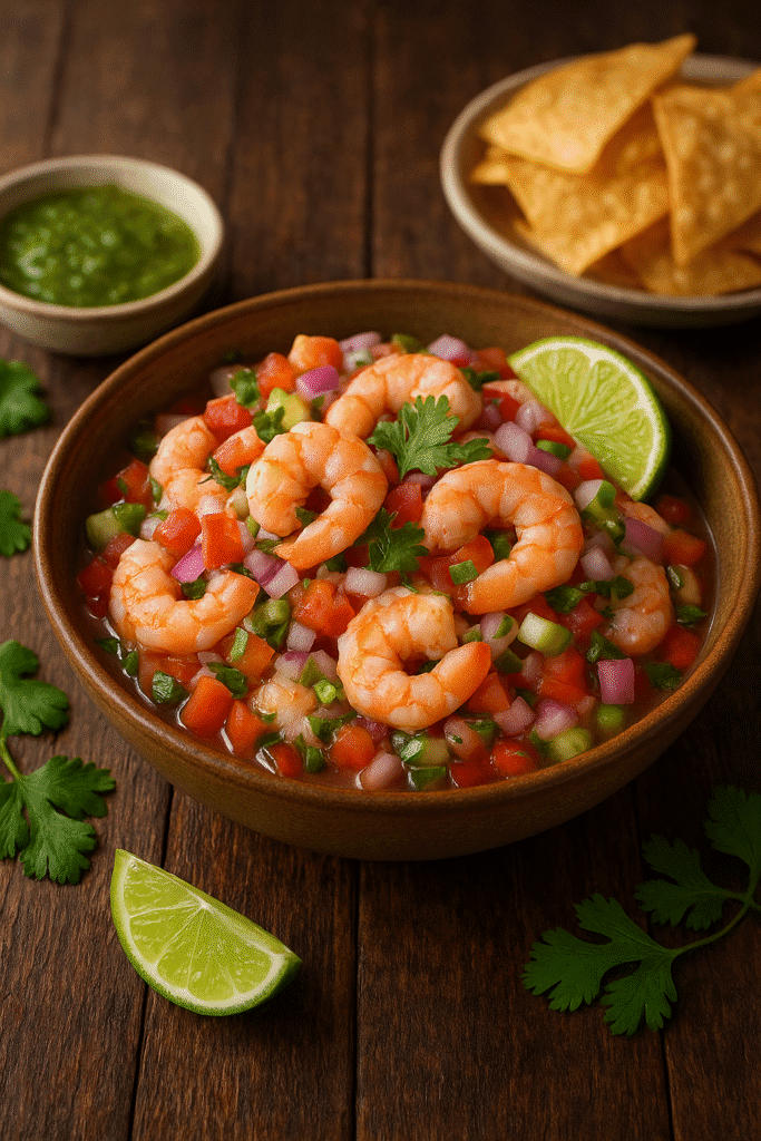 ceviche de camaron receta