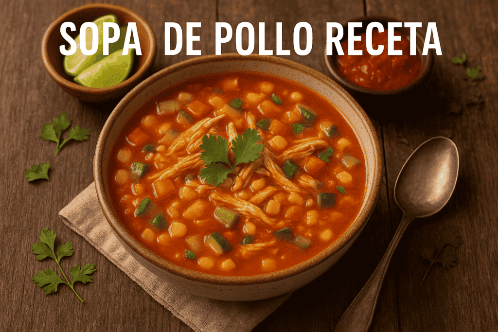sopa de pollo receta